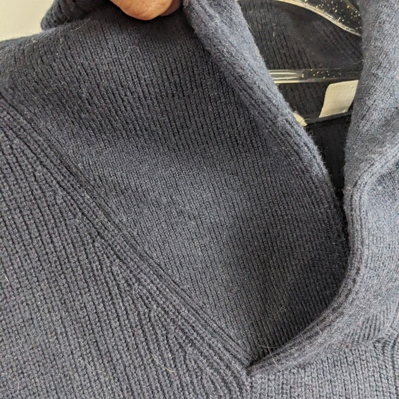 Trenery Merino/Cotton Blend Shawl Collar Knit Sweater Sz L - Picture 10 of 11